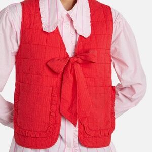 Damson Madder Arte reversible Gilet - red ruffle - 8 / Red